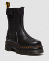 Dr. Martens' Leder Audrick Hi Plateau Chelsea Stiefel Schuhe In Schwarz