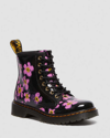 DR. MARTENS' JUNIOR 1460 PANSY PATENT LEATHER LACE UP BOOTS