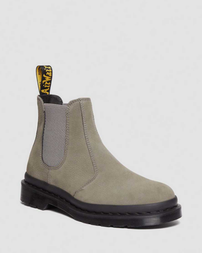 Dr. Martens' 2976 Milled Nubuck Chelsea Boots In Gray