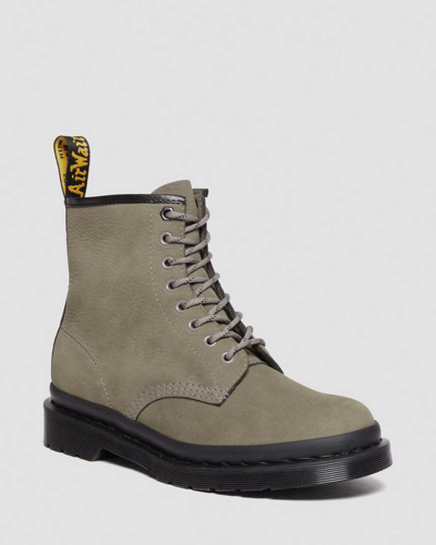 Dr. Martens' 1460 Milled Nubuck Leather Lace Up Boots In Grau