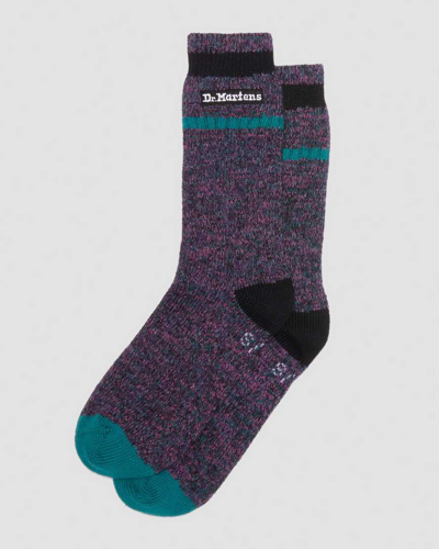 Dr. Martens' Marl Organic Socks In Purple,black