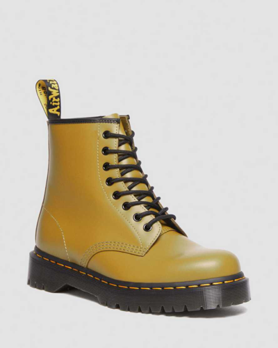Dr. Martens' 1460 Bex Smooth Leather Lace Up Boots In Green,tan