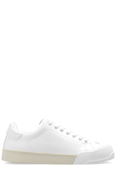 Marni Dada Bumper Leather Sneakers In White