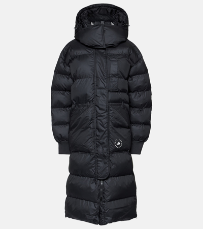 Adidas By Stella Mccartney Long Padded Winter Jacket Woman Down Jacket Bl In Black