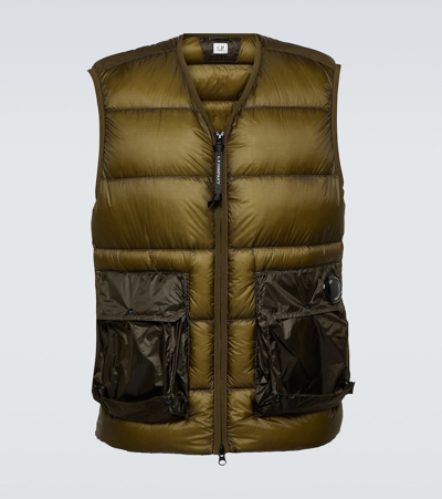 C.p. Company Down Waistcoat In Green