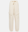 Jil Sander Cotton Jersey Cargo Pants In Neutrals