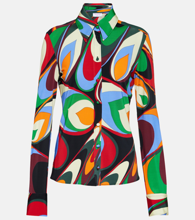 Pucci Onde Crêpe Shirt In Multicoloured