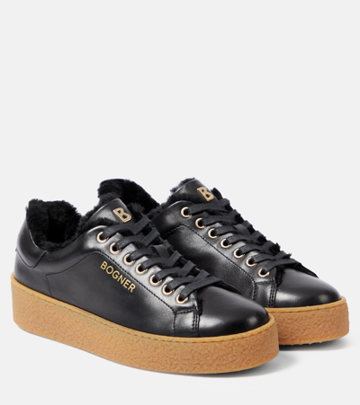 Bogner Lucerne Shearling-lined Sneakers In Black