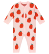 TINYCOTTONS BABY RASPBERRIES COTTON AND WOOL PLAYSUIT
