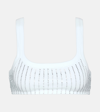 Attico Crystal-embellished Cotton Top In White