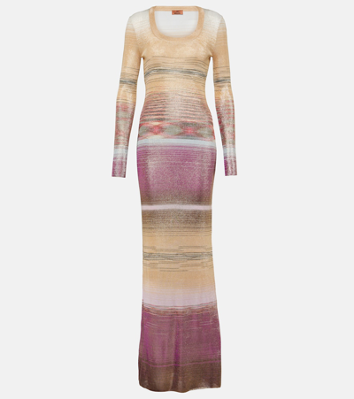Missoni Lurex Long Dress In Multicolour