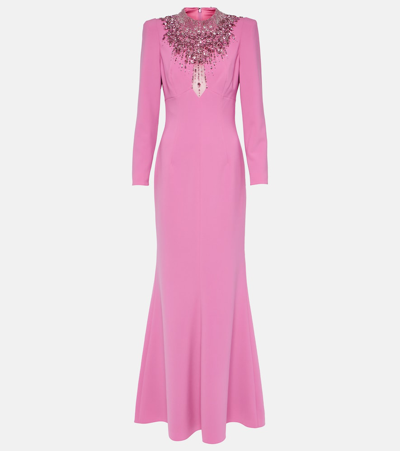 Jenny Packham Laka Crystal-embellished Gown In Pink