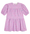 Stella Mccartney Heart-motif Corduroy Dress In Purple