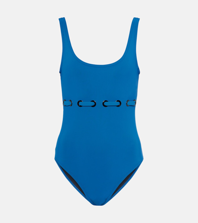 Karla Colletto Lucy Silent Underwire One-piece Swimsuit In Mineral Blue
