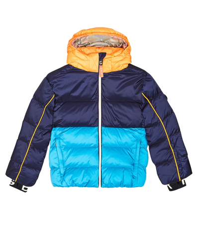 Bogner Kids' Fritz Colourblocked Down Ski Jacket In Multicoloured