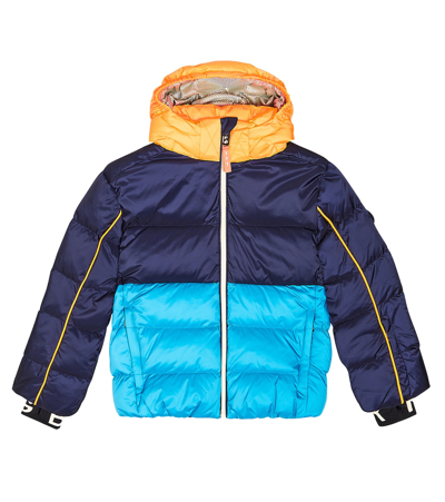 Bogner Kids' Fritz Colorblocked Down Ski Jacket In Multicoloured