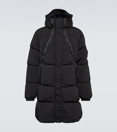 C.p. Company Nycra-r Hooded Down Jacket In Black