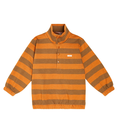 Tinycottons Kids' Tiny Stripes Cotton-blend Sweatshirt In Multicoloured