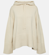 Totême Signature Wool & Organic Cotton Hooded Sweater In Light Sand