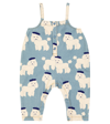 TINYCOTTONS BABY TINY POODLE COTTON DENIM OVERALLS