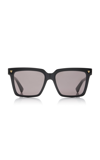 BOTTEGA VENETA SOFT SQUARE-FRAME ACETATE SUNGLASSES