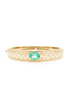 Future Fortune Catch The Light 18k Yellow Gold Emerald; Diamond Bracelet In Green