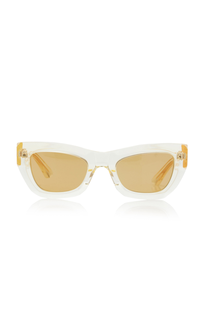 Bottega Veneta Cat-eye Acetate Sunglasses In Yellow