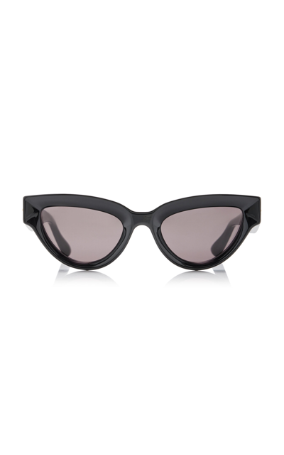 Bottega Veneta Sharp Cat-eye Acetate Sunglasses In Black