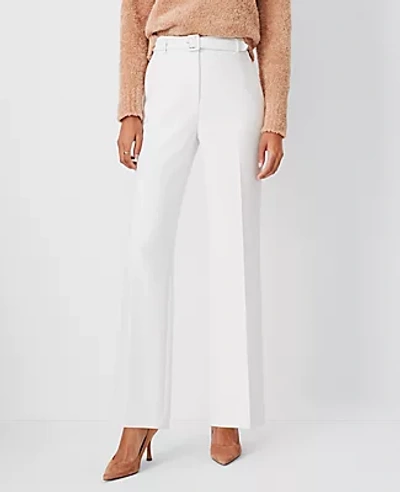 Ann Taylor The Belted Boot Pant In Winter White