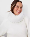 Ann Taylor Faux Fur Snood In Winter White