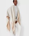 ANN TAYLOR COLORBLOCK STRIPE OPEN PONCHO