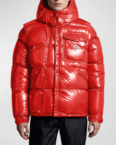 Moncler Men's  Karakorum Ripstop Down Jacket In Bright Red