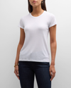 Majestic Ribbed Baby Tee In Blanc