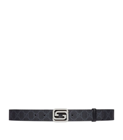 Gucci Leather Reversible Interlocking G Belt In Black