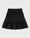 HABITUAL GIRL'S PLEATED FAUX LEATHER SKIRT