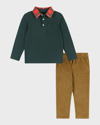Andy & Evan Boys' Holiday Polo Set - Little Kid, Big Kid In Green