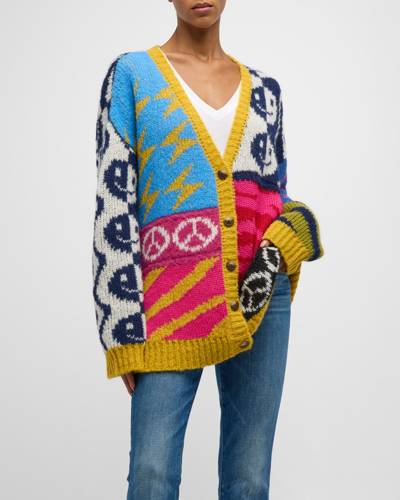 Mother The Long Drop Cardigan In Multi-coloured