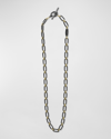Lagos Signature Caviar Ceramic Link Necklace In Gold