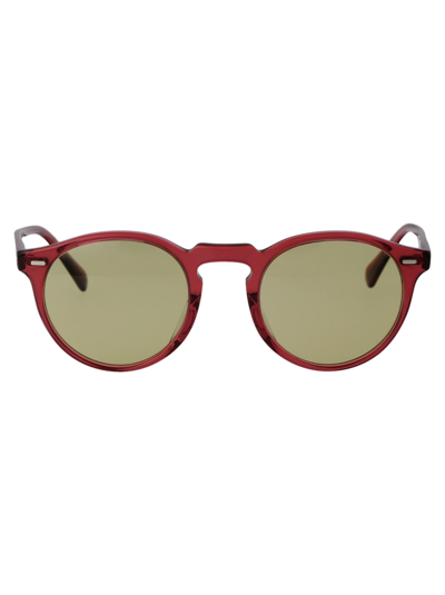 Oliver Peoples Gregory Peck Sun Sunglasses In 17644c Translucent Rust
