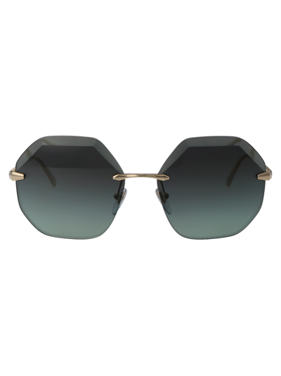 Bulgari 0bv6187k Sunglasses In 278/2a Pale Gold Plated