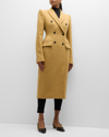 Khaite Single-breasted Wool-blend Coat In Camel