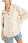 Wishlist Oversize Corduroy Shacket In Sand