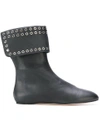 ALEXANDER MCQUEEN EYELET EMBELLISHED BOOTS,485794WHBL312188598