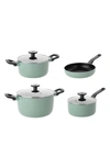 Berghoff Leo 7-piece Cookwear Set In Green/ Black