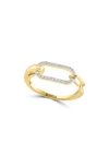 Effy 14k Yellow Gold Diamond Oval Ring In Yellow Gold