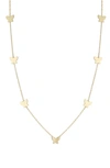 Ember Fine Jewelry 14k Yellow Gold Butterfly Station Chain Necklace In Gold