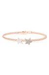 Meshmerise Diamond Embellished Flex Chain Bracelet In Rose