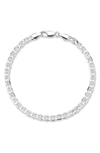 Yield Of Men Sterling Silver 4mm Mariner Chain Bracelet In Silver