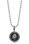 Yield Of Men Sterling Silver Oxidized Lion Pendant Necklace In Silver