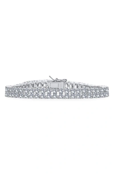 Bling Jewelry Cubic Zirconia Tennis Bracelet In Silver